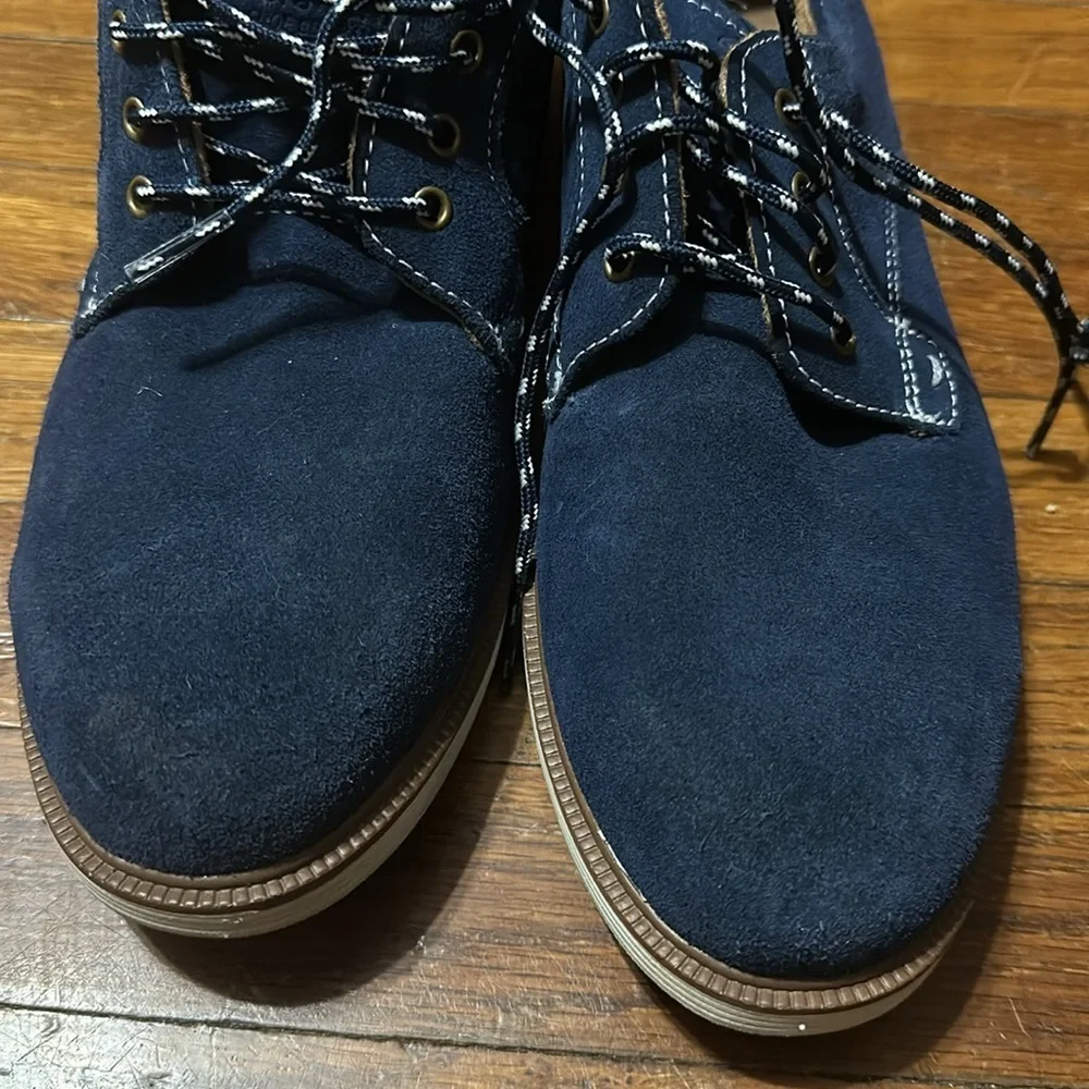 Florsheim Boys Blue Leather Oxfords, Sz 6.5